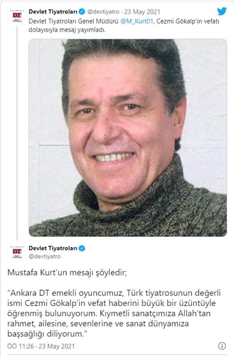 Oyuncu Cezmi Gökalp hayatını kaybetti