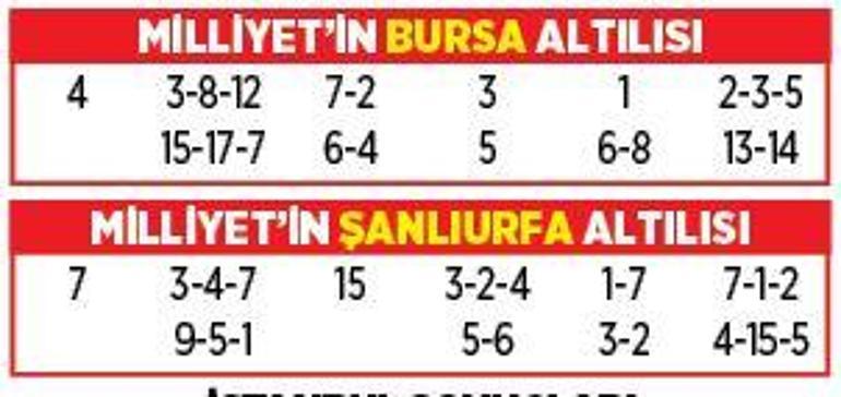 Altılı ganyanda bugün (24 Mayıs)