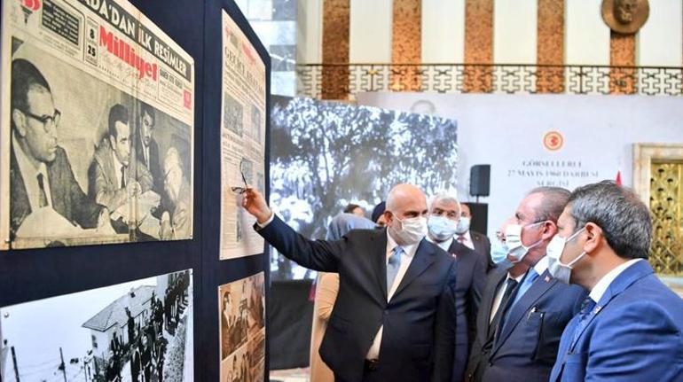 TBMM Başkanı Şentop, Mecliste Görsellerle 27 Mayıs 1960 Darbesi Sergisini açtı