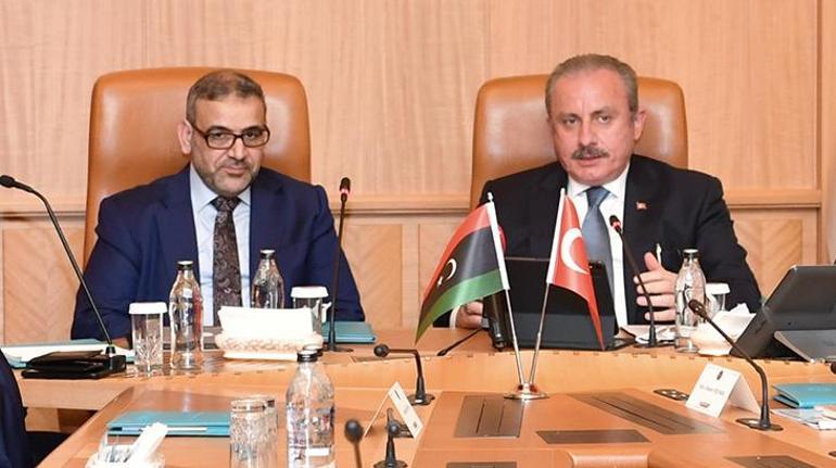 Meclis Başkanı Şentop, Libya Devlet Yüksek Konseyi Başkanı ile görüştü
