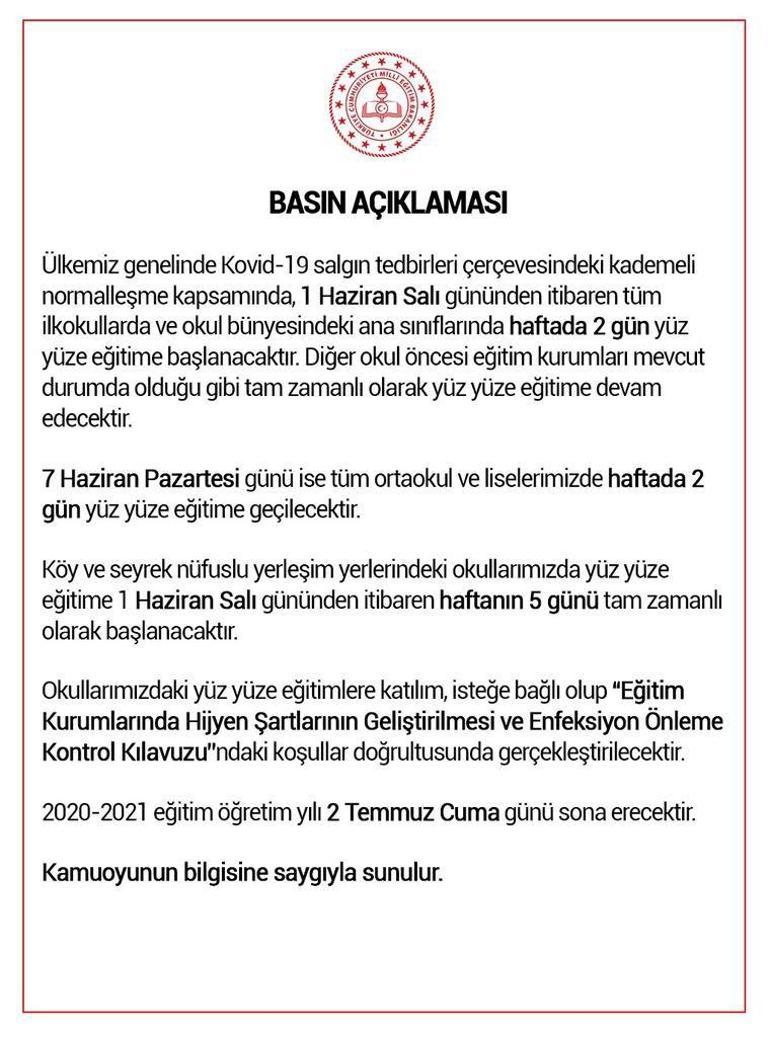 Milli Eğitim Bakanı Ziya Selçuk ne zaman, saat kaçta açıklama yapacak CNN TÜRK CANLI İZLE