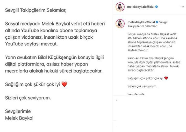 Melek Baykal: Takipçi uğruna beni öldürüyorlar