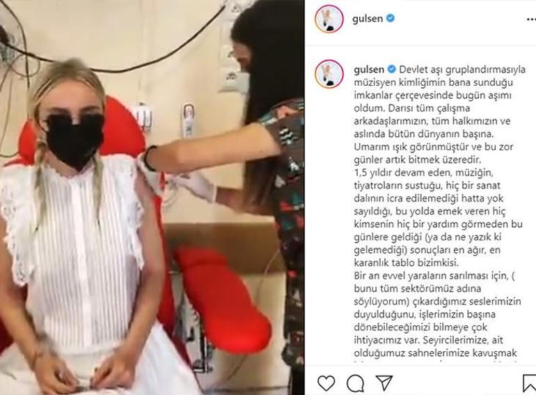 Gülşen koronavirüs aşısı oldu