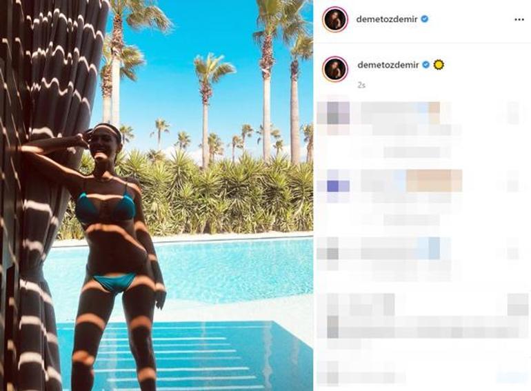 Demet Özdemirden tatil pozu