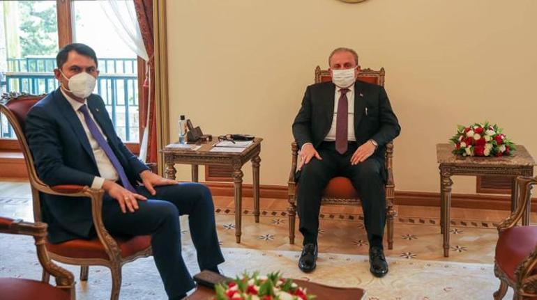 TBMM Başkanı Şentop, Çevre ve Şehircilik Bakanı Kurum’u kabul etti