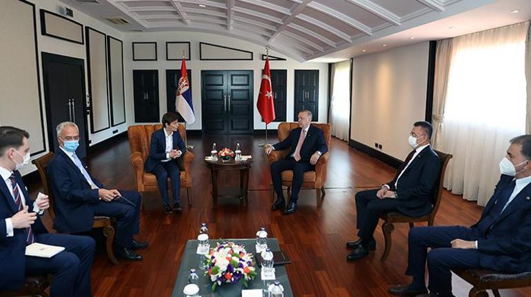 Cumhurbaşkanı Erdoğan, Sırbistan Başbakanı Brnabici kabul etti