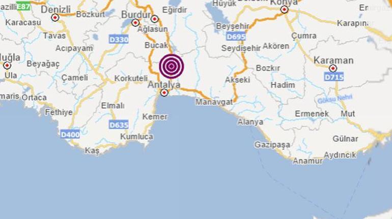 Son Dakika: Antalyada korkutan deprem