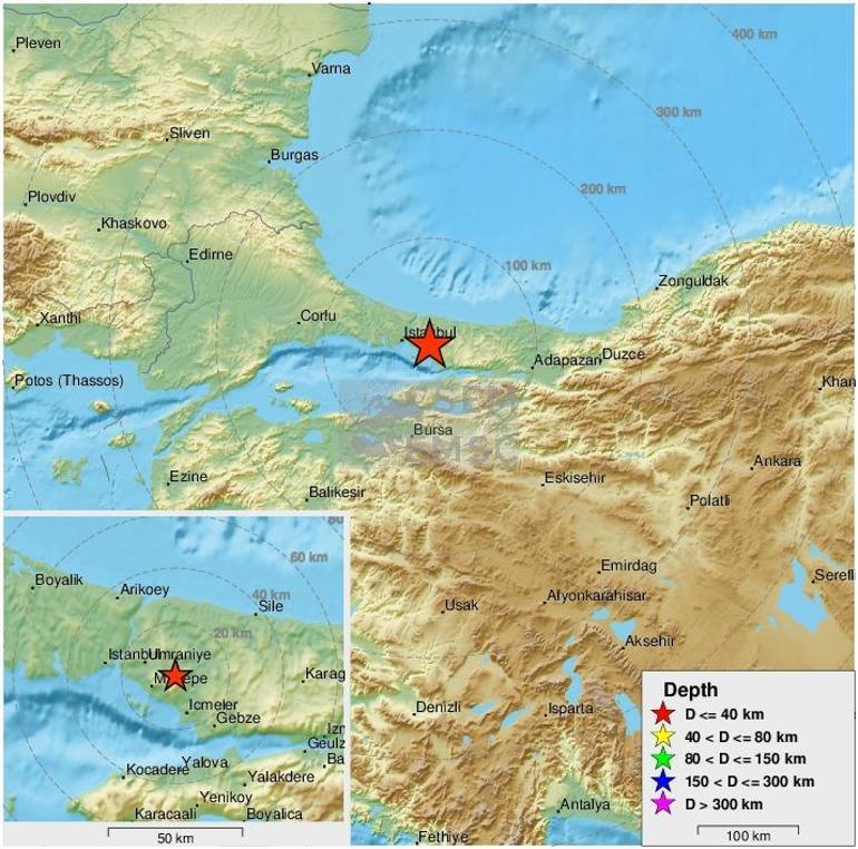 Son Dakika Haberleri: İstanbulda deprem korkuttu Büyüklüğü...