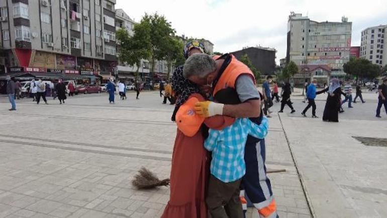 Temizlik görevlisi babaya çocuklarından ağlatan sürpriz