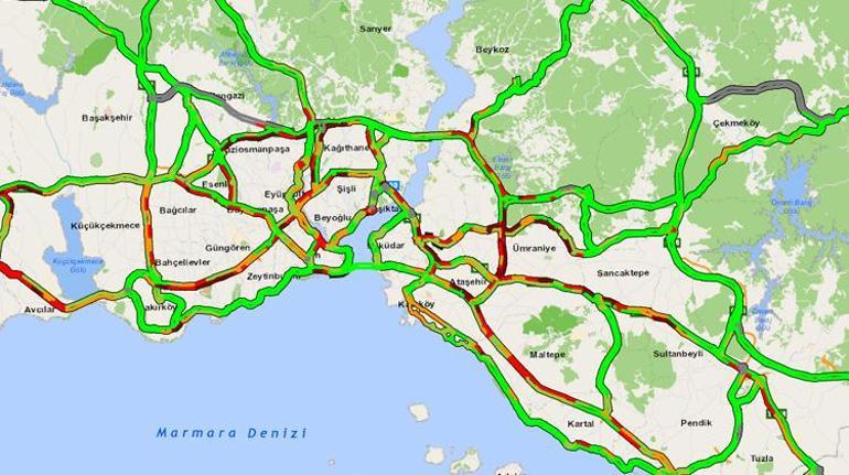 Kısıtlama sonrası İstanbul’da trafik yoğunluğu
