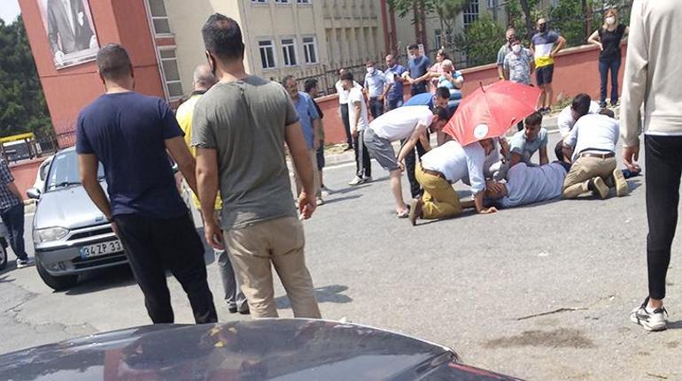 İstanbulda dehşet anları Müteahhitlerin kavgasında kan aktı