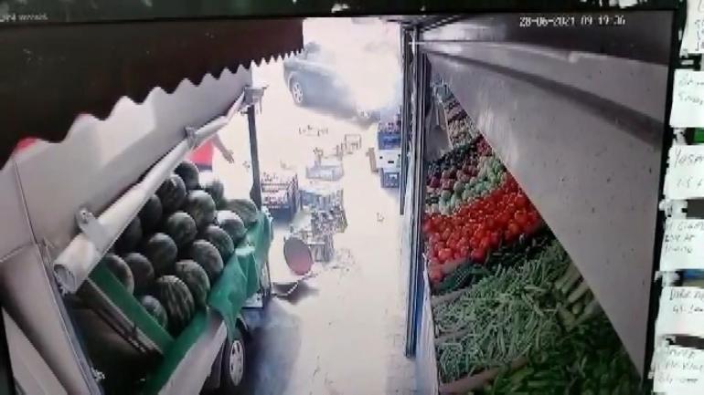 Manavda dehşet anları Saniyeler içinde yaşandı
