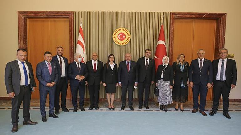 TBMM Başkanı Şentop, KKTC-Türkiye Parlamentolararası Dostluk Grubunu kabul etti