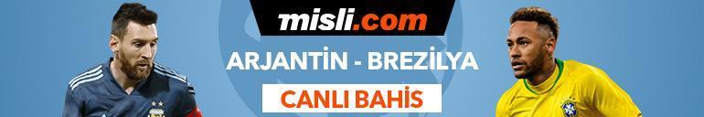 Arjantin - Brezilya maçı Tek Maç ve Canlı Bahis seçenekleriyle Misli.com’da