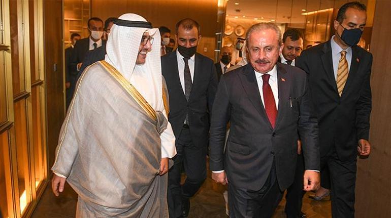 Meclis Başkanı Şentop Kuveytte Dışişleri Bakanı es-Sabahı kabul etti