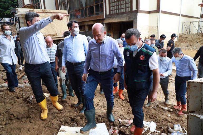 Bakanlar afet bölgesinde İncelemeler sürüyor