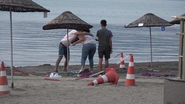 Marmaristeki plajda tekme- tokat kavga Anbean görüntülendi