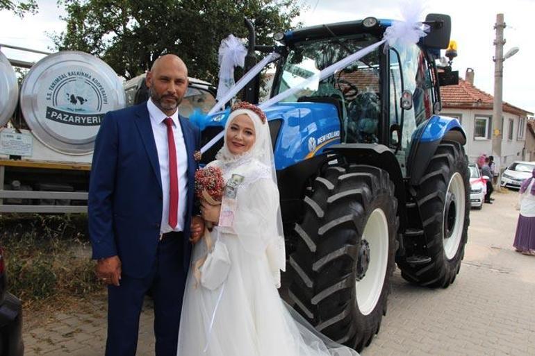 Bu gelin arabası çok başka Değişik bir düğün oldu
