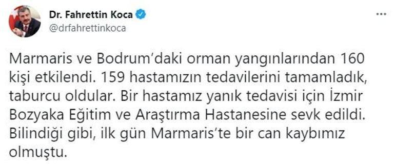 Son dakika... Bakan Kocadan duyurdu 3 bölgede yangınlardan 570 kişi etkilendi