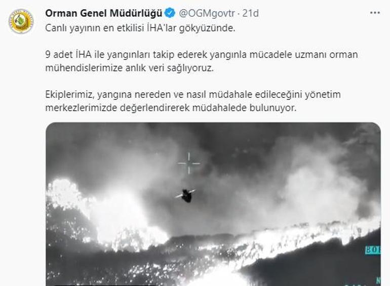 Son dakika... İHAların alevlere nokta atışı müdahale