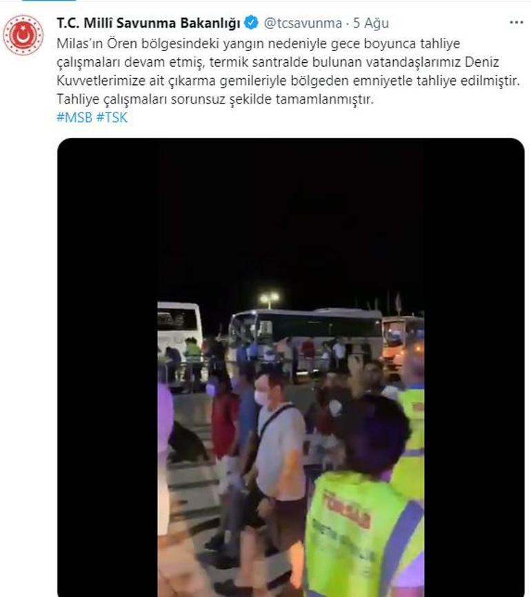 Son dakika... MSB duyurdu Termik santral sorunsuz şekilde tahliye edildi