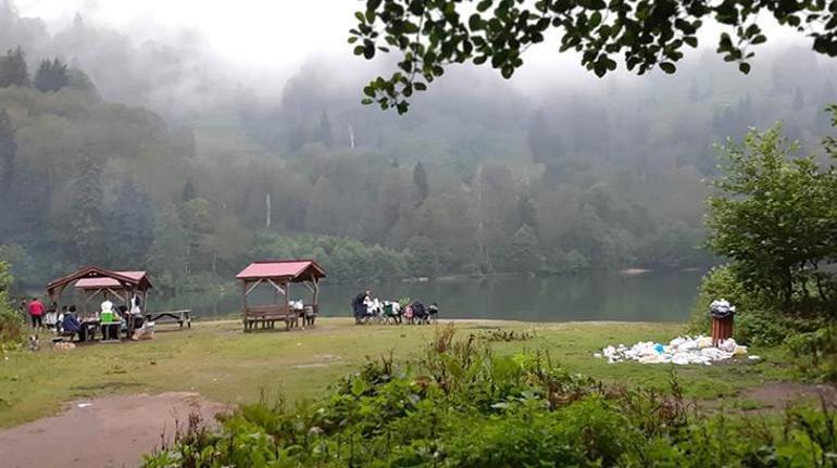 Karagöl Milli Parkında isyan ettiren görüntü Mangal ve meşale yaktılar...