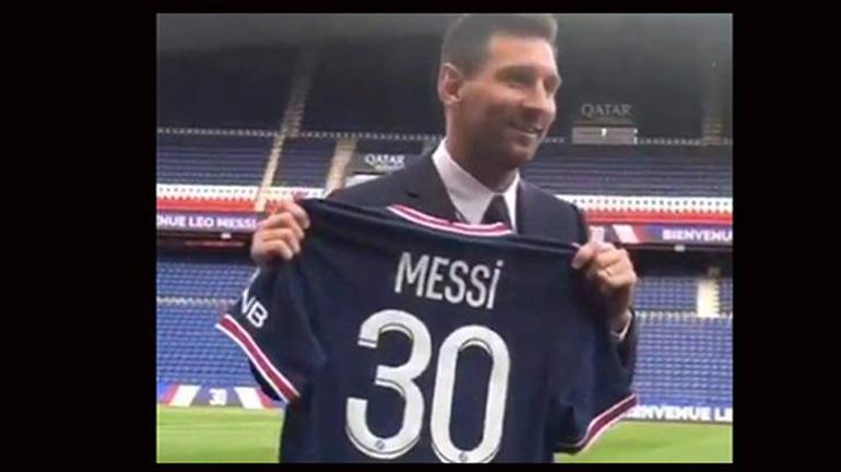Son dakika haberi: Lionel Messi, PSG formasını giydi Forma numarası belli oldu