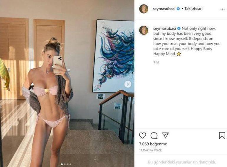 Şeyma Subaşıdan bikinili poz