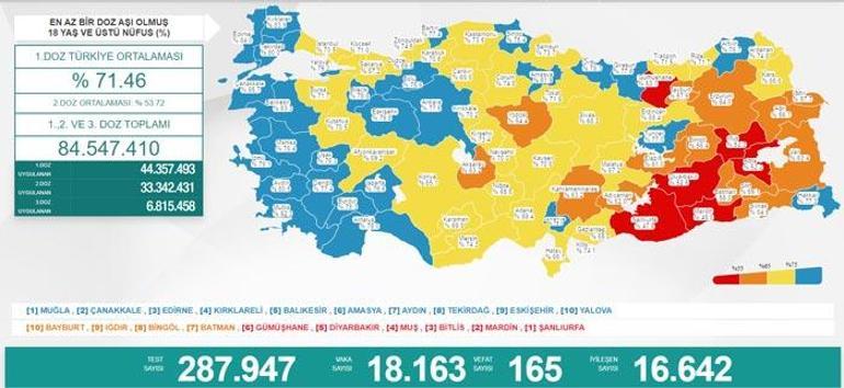 Son dakika 16 Ağustos 2021 koronavirüs tablosu belli oldu İşte vaka sayısı