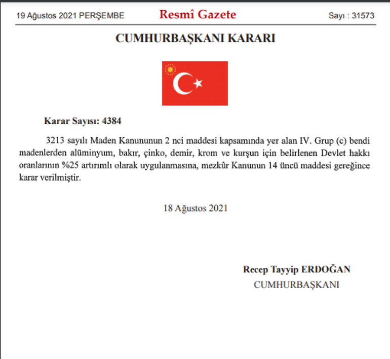 Erdoğan imzaladı Devletin hakkı yüzde 25 arttı