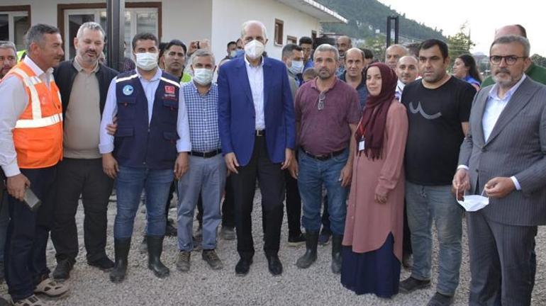 Kurtulmuş Sinopta selden etkilenen bölgelerde incelemelerde bulundu