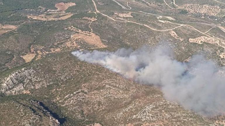 Menderes ve Urlada orman ve makilik alanlarda yangın çıktı