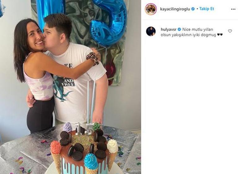 Kaya 15 yaşına bastı Çilingiroğlu oğlunun doğum gününü kutladı