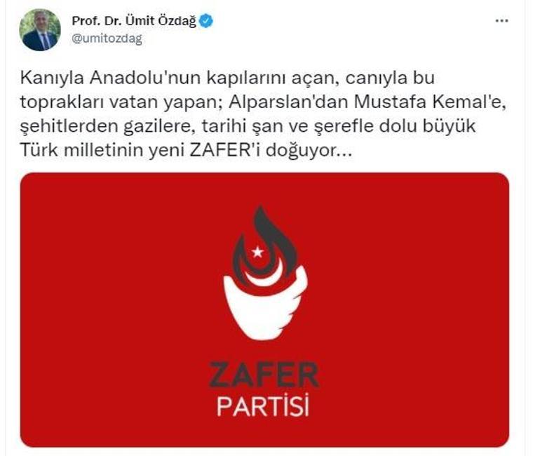 Ümit Özdağ, partisinin ismini ve logosunu açıkladı