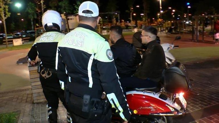 Trafiğe kapalı alanda denetim: 38 sürücüye ceza