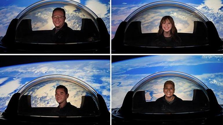 SpaceXin ilk sivil uçuşta kullanılacak olan cam kubbesi sahnede