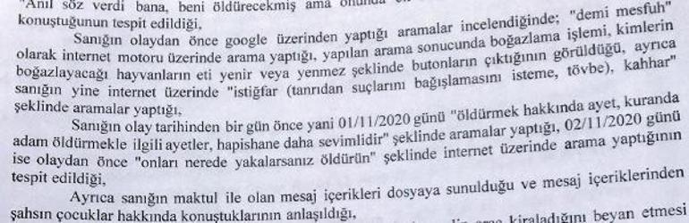 Eski eşini vahşice öldürmüştü Dehşete düşüren Google aramaları