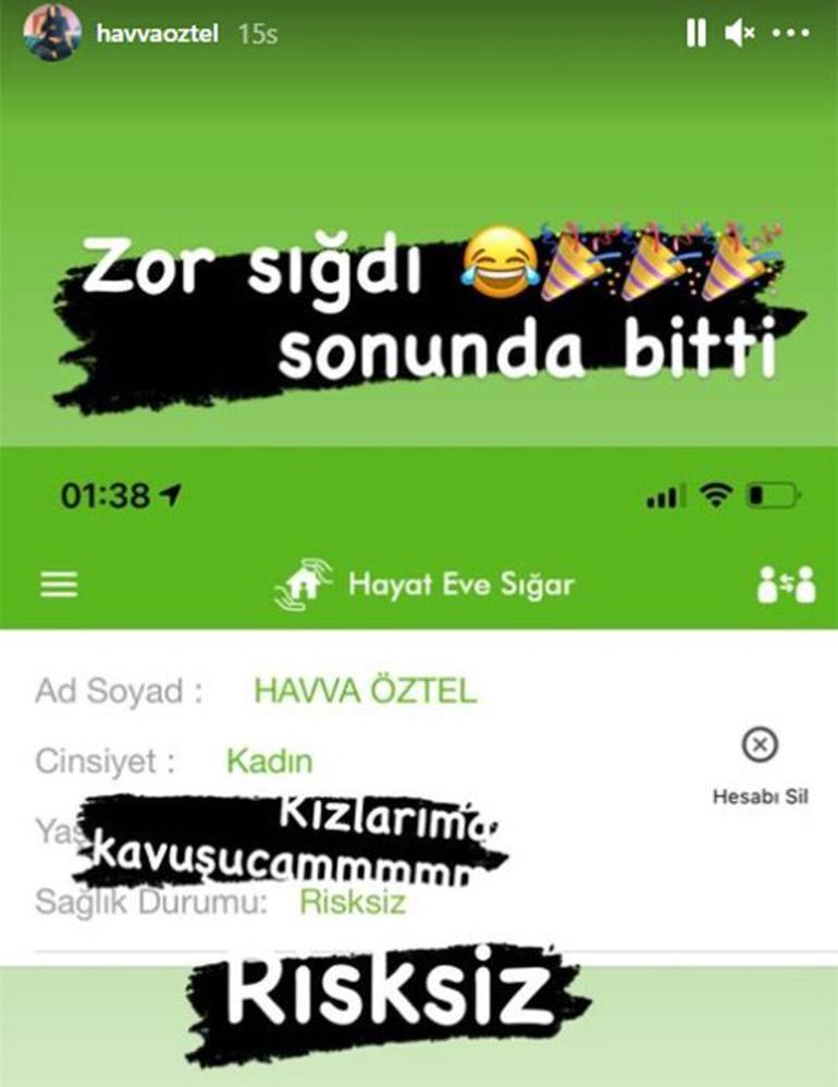 Havva Öztel koronavirüsü atlattı