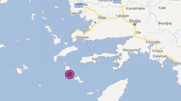 Son dakika: Datça açıklarında 4,5 büyüklüğünde deprem