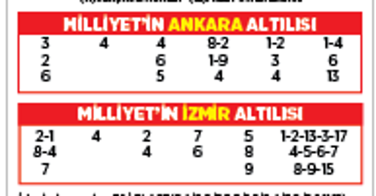 Altılı ganyanda bugün (9 Eylül)