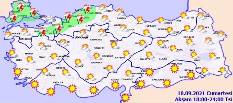 Son dakika... Meteoroloji uyardı Trakya ve İstanbulda akşam saatlerine dikkat