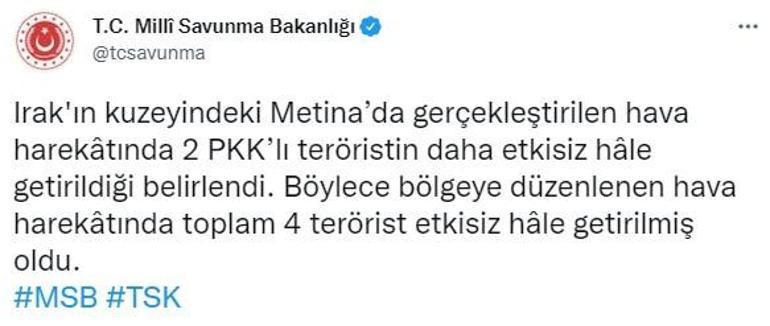Metinada operasyon 4 PKKlı etkisiz hale getirildi