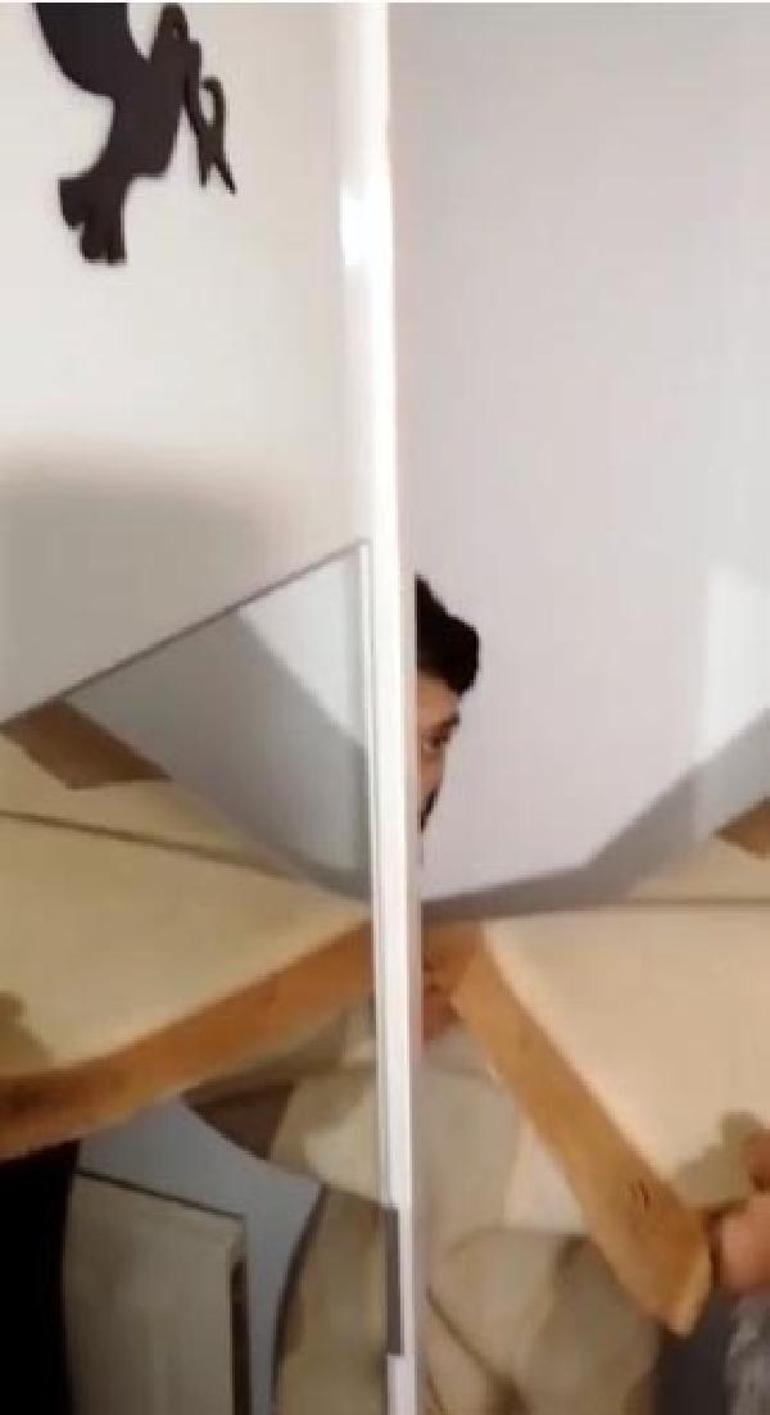 Operasyonda halının arkasına saklandı ama yine de kurtulamadı