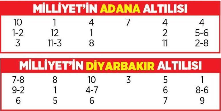 Altılı ganyanda bugün (5 Ekim)