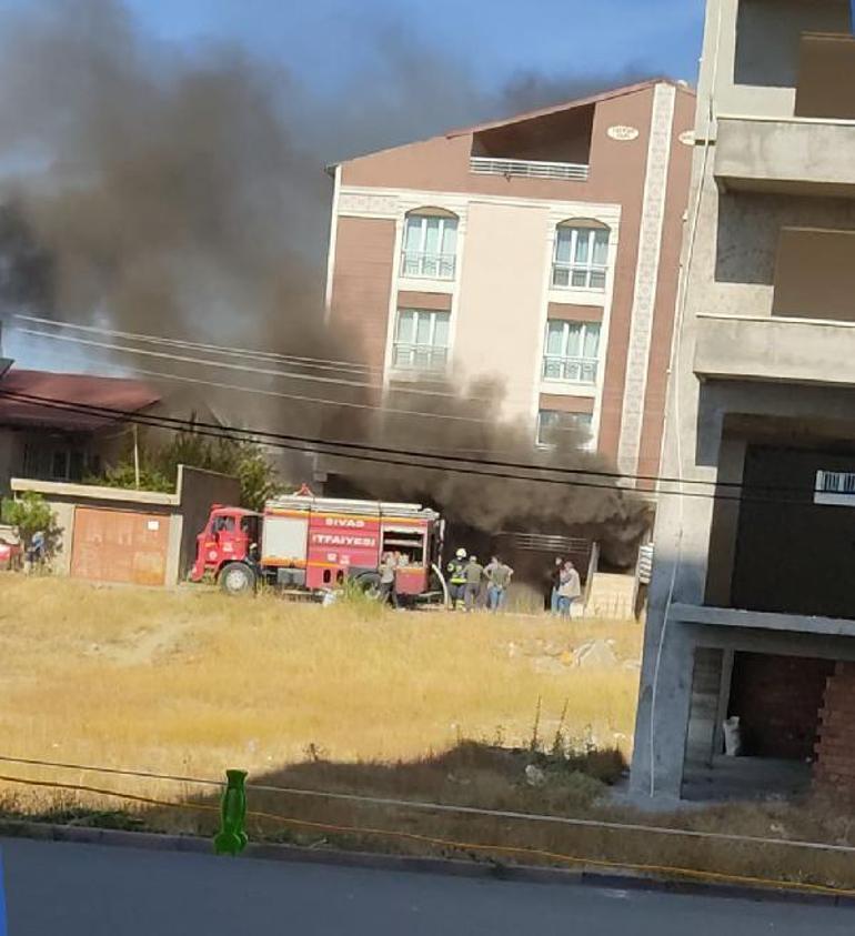 Apartman garajında yangın; 1’i çocuk 4 kişi dumandan etkilendi