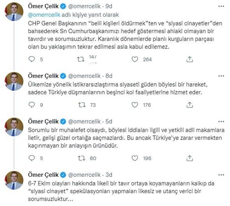 AK Parti Sözcüsü Çelik, siyasi cinayetler işleneceği iddiasını değerlendirdi: