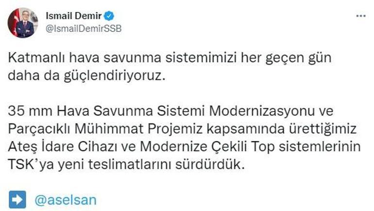 Son dakika... TSKya yeni teslimat İsmail Demir görüntüleri paylaştı