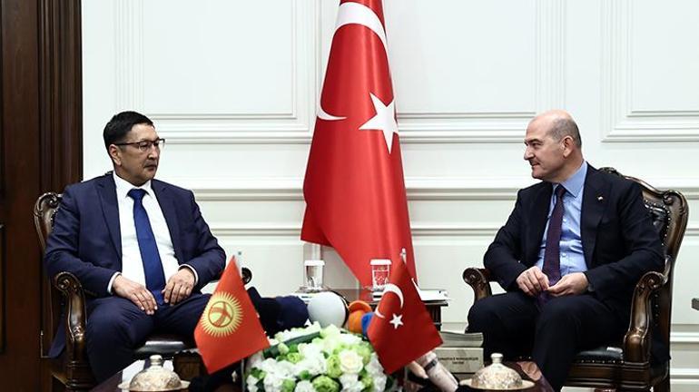 İçişleri Bakanı Soylu, Kırgızistan Acil Durumlar Bakanı Azikeev ile görüştü