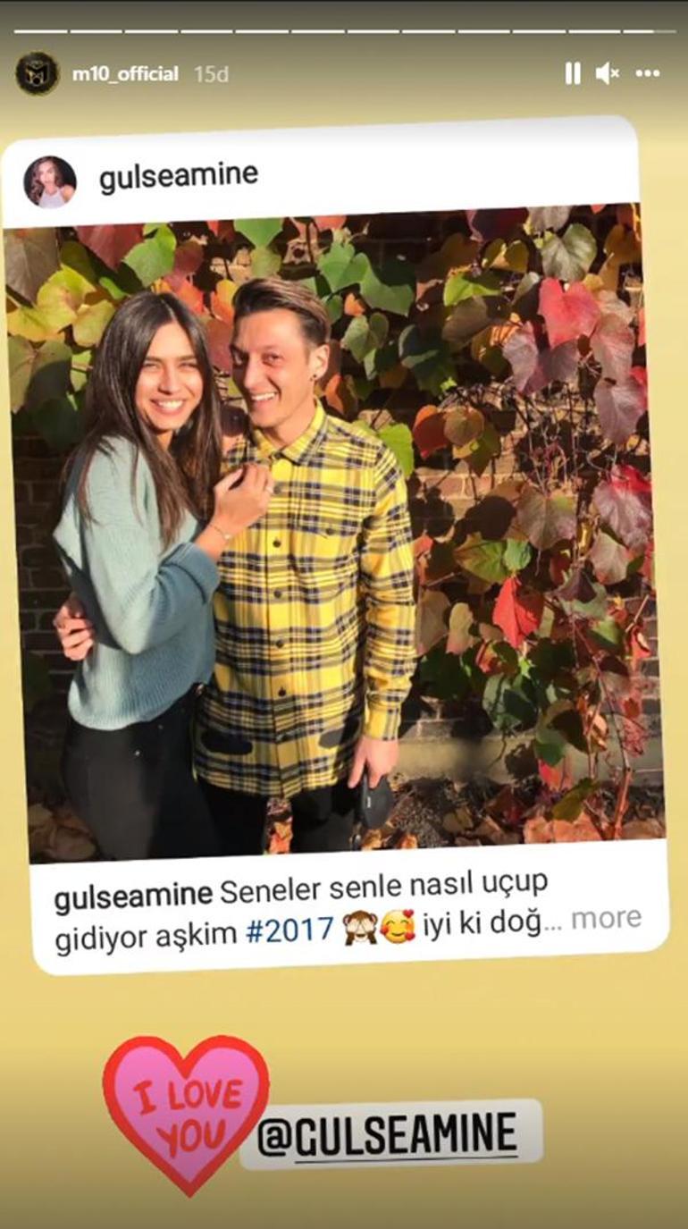 Amine Gülşeden Mesut Özile: İyi ki doğdun diğer yarım