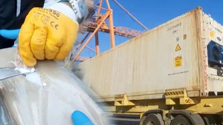 Mersin Uluslararası Limanında operasyon 60 kilo 950 gram kokain ele geçirildi